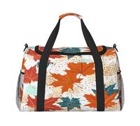 Mexpekil Duffle Bag colorato autunno foglie d'acero viaggio borsone uomo donna sport fine settimana notte palestra borsone borsa da trasporto, Multicolore, 19.7x10.2x13 in, Borsone da viaggio