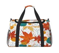 Mexpekil Duffle Bag colorato autunno foglie d'acero viaggio borsone uomo donna sport fine settimana notte palestra borsone borsa da trasporto, Multicolore, 19.7x10.2x13 in, Borsone da viaggio