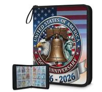 Mexpekil Eagle's Pride - Raccoglitore per 250 carte, 9 tasche con 50 pagine a caricamento laterale, per 900 carte, con cerniera, impermeabile, porta carte