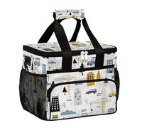 Mexpekil Engineering City Construction Borse per il pranzo isolate riutilizzabili per donne uomini adulti scatola termica per il pranzo grande riutilizzabile borsa per il pranzo per il lavoro picnic