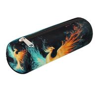 Mexpekil Fire Phoenix - Astuccio artistico per ragazze e ragazzi, astuccio per cancelleria, piccolo astuccio per la scuola, per studenti e ufficio