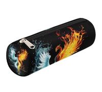 Mexpekil Fire Water Phoenix - Astuccio astratto per ragazze e ragazzi, astuccio per cancelleria, piccolo astuccio per la scuola, per studenti e ufficio