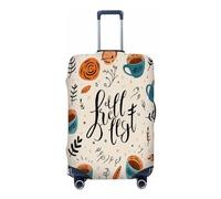 Mexpekil Funny QUTE But First Coffee, copertura per valigie da viaggio da 45,7 a 53,3 cm, antigraffio, antipolvere, elastica, protezione per bagagli per viaggi in vacanza, multicolore, For 25--28 inch