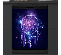 Mexpekil Galaxy Dream Catcher - Copertura magnetica per lavastoviglie | Copertura magnetica riutilizzabile per lavastoviglie, pannello frontale decorativo per lavastoviglie