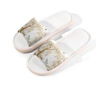 Mexpekil Golden Tree Bird Pantofole per donne e uomini, scarpe estive in lino con punta aperta, Multi, 37/38 EU arga