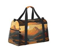 Mexpekil Grande borsa da viaggio, bagaglio a mano, impermeabile, borsa weekend, borsa pieghevole, Sunset Nature, taglia unica, Sunset Nature, taglia unica