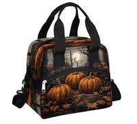 Mexpekil Grande borsa per il pranzo da uomo e donna, termica isolata, impermeabile, portatile, borsa frigo, borsa da picnic con tracolla regolabile, 13,8 l (foglia d'autunno)