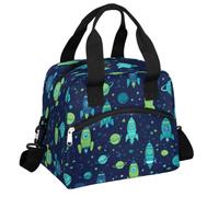 Mexpekil Grande borsa termica per il pranzo, unisex, impermeabile, portatile, con tracolla regolabile, 13,8 l, colore blu razzo spaziale