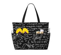 Mexpekil Grandi borse da spiaggia per donne uomini impermeabili a prova di sabbia borsa da spiaggia pieghevole borse estive vacanze, Graffiti con formula matematica, Taglia unica