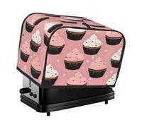 Mexpekil Graziosa copertura per tostapane con motivo di torte rosa, copertura per tostapane a 2 fette, impermeabile, per piccoli elettrodomestici da cucina, antipolvere, protezione per forno e