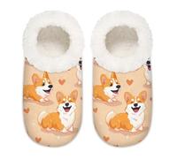 Mexpekil Graziose pantofole a forma di corgi per cani gallesi, in memory foam, comode, antiscivolo, Multi, 10.5/12 UK Wide
