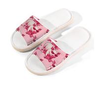 Mexpekil Graziose pantofole rosa a forma di maiale per donne e uomini, divertenti animali a punta aperta, scarpe estive in lino, Multi, 39.5/40.5 EU