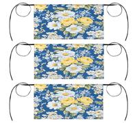 Mexpekil Grembiuli da cameriera con tasche da donna e uomo, impermeabili, a mezza vita, confezione da 3 grembiuli da cucina per cameriere, chef, colore: giallo e blu