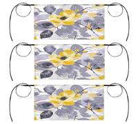 Mexpekil Grembiuli da cameriera con tasche da donna e uomo, impermeabili, a mezza vita, confezione da 3 grembiuli da cucina per cameriere, chef, colore: giallo e grigio