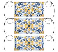 Mexpekil Grembiuli da cameriera con tasche, unisex, impermeabili, a mezza vita, confezione da 3 grembiuli da cucina per cameriere, chef, colore: giallo e blu