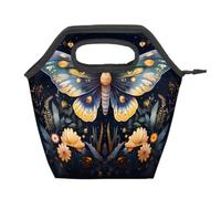 Mexpekil Magic Fantasy Butterfly Floral - Borsa termica per il pranzo, riutilizzabile, impermeabile, a prova di perdite, per bambini e adulti, scuola, ufficio, picnic