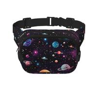 Mexpekil Marsupio colorato con sistema solare spaziale, unisex, impermeabile, alla moda, con cinghia regolabile, borsa a tracolla per corsa ed escursionismo, Multicolore, Taglia unica