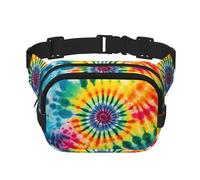 Mexpekil Marsupio colorato tie dye, unisex, impermeabile, alla moda, con cinghia regolabile, borsa a tracolla per corsa ed escursionismo, Multicolore, Taglia unica