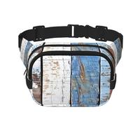 Mexpekil Marsupio Marsupio in legno rustico, da spiaggia, unisex, impermeabile, alla moda, con cinghia regolabile, borsa a tracolla per corsa ed escursionismo, Multicolore, Taglia unica