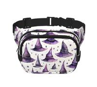 Mexpekil Marsupio per Halloween, cappello da strega, unisex, impermeabile, alla moda, con cinghia regolabile, borsa a tracolla per corsa ed escursionismo, Multicolore, Taglia unica