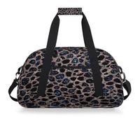 Mexpekil Mexpekil - Borsa da palestra da viaggio per ragazze e ragazzi, borsa da viaggio per il fine settimana, impermeabile, per sport, danza, scuola, Marmo leopardato