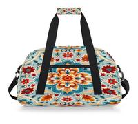 Mexpekil Mexpekil - Borsa da palestra da viaggio per ragazze e ragazzi, borsa da viaggio per il fine settimana, impermeabile, per sport, danza, scuola, Stile Boho Floreale