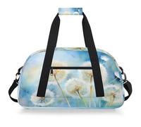 Mexpekil Mexpekil - Borsa da palestra da viaggio per ragazze e ragazzi, borsa da viaggio per il fine settimana, impermeabile, per sport, danza, scuola, Tarassaco Bianco