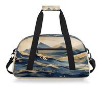 Mexpekil Mexpekil - Borsa da palestra da viaggio per ragazze e ragazzi, borsa da viaggio per il fine settimana, impermeabile, per sport, danza, scuola, Montagna d'arte