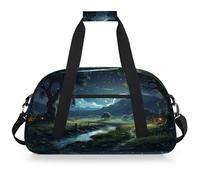 Mexpekil Nature River Mountain Travel Gym Bag per ragazze ragazzi Carry On Pernottamento Weekend Borse Impermeabile Bagaglio a Mano Borsa per Sport Danza Scuola Pratica