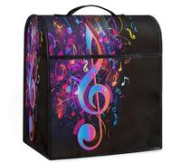 Mexpekil Note musicali Neon Stand Mixer Cover 5-8 Quart Kitchen Appliance Dust Covers con manico superiore e tasche Universale Cucina Applian Decor Protector Accessori