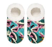 Mexpekil Ocean Sea Animal Shark Pantofole da donna Fuzzy House Slipper antiscivolo per donne uomini signore, Squalo animale marino oceano, Large
