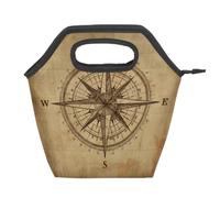 Mexpekil Ocean Sea Compass - Borsa termica per il pranzo, riutilizzabile, impermeabile, a prova di perdite, per bambini e adulti, scuola, ufficio, picnic
