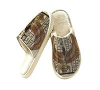 Mexpekil Pantofole da donna antiche religioni egiziane in memory foam | Calda pelliccia sintetica da donna, per interni ed esterni