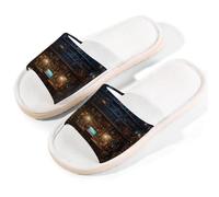 Mexpekil Pantofole per libri da biblioteca per donne e uomini, scarpe estive in lino con punta aperta, Multi, 37/38 EU arga