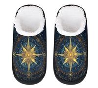 Mexpekil Pantofole soffici per donne e uomini, Bussola d'oro, 8/11 UK Wide