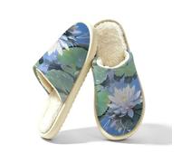 Mexpekil Pantofole soffici per donne e uomini, Lago Lotus Leaf, 38.5/39.5