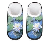 Mexpekil Pantofole soffici per donne e uomini, Lago Lotus Leaf, 8/11 UK Wide