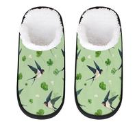 Mexpekil Pantofole soffici per donne e uomini, Rondini Trifoglio, 4/7 UK Wide