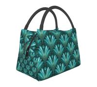 Mexpekil Piccole conchiglie simmetriche blu isolate borse per il pranzo per le donne termiche Lunchbox Adulti Grande Capacità Picnic Cooler Bag Portatile Lunch Tote Bag Borsa per il lavoro