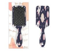Mexpekil Pink Rockets Universe Planets Spazzola districante Paddle Capelli Bagnati Spazzole Per Capelli Asciutti Massaggio Cuscino D'aria Pettine per ID Ragazze Donne Uomini