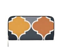 Mexpekil Portafoglio da donna in pelle PU con tasca portamonete con cerniera borsa moderna arte geometrica borse per le donne, Nero , Taglia unica, Moderno