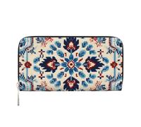 Mexpekil Portafoglio da donna in pelle PU con tasca portamonete con cerniera borsa Pixel Totem borse per le donne, Nero , Taglia unica, Moderno