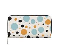 Mexpekil Portafoglio da donna in pelle PU con tasca portamonete con cerniera borsa tre colori speckle borse per le donne, Nero , Taglia unica, Moderno