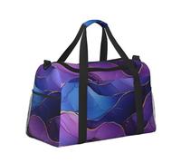 Mexpekil Puprle Ink Marble Duffel Bag Carry On Hand Bagaglio Borsa Impermeabile Sport Palestra Dance Bag Grande Weekender Pernottamento Borse Pieghevole Borsa da Viaggio per Donne Uomini, Puprle Ink