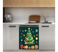 Mexpekil Regali Albero di Natale Lavastoviglie Magnete Copertura 53x66 Pollici Decorativo Lavastoviglie Adesivo per Porta D'ingresso Impermeabile Pannello Elettrodomestico Cucina Adesivo Magnetico
