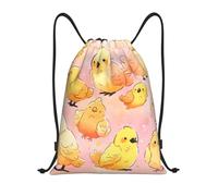 Mexpekil Sacchetto impermeabile del cordone del pollo della peluche dell'acquerello insacca il sacchetto di nuoto impermeabile della borsa del PE piccole borse, Pollo Peluche Acquerello, S