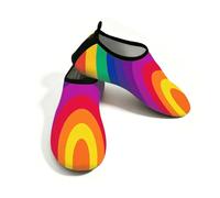 Mexpekil Scarpe da acqua arcobaleno per donne e uomini, ad asciugatura rapida, antiscivolo, a piedi nudi, scarpe acquatiche, Arcobaleno, 37/38 EU