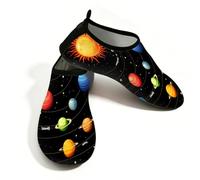 Mexpekil Scarpe da acqua con sistema solare Space Planet per donne e uomini, ad asciugatura rapida, antiscivolo, a piedi nudi, scarpe da acqua, Pianeta Spazio Sistema Solare, 37/38 EU