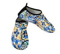 Mexpekil Scarpe da acqua etniche messicane modello piastrelle per donne uomini ad asciugatura rapida antiscivolo scarpe da acqua a piedi nudi, Etnico Messicano Tile Pattern, 38.5/39.5 EU