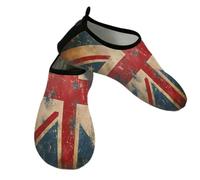 Mexpekil Scarpe da acqua rustiche con bandiera inglese inglese per donne e uomini, ad asciugatura rapida, antiscivolo, Bandiera rustica Regno Unito Inghilterra, 37/38 EU